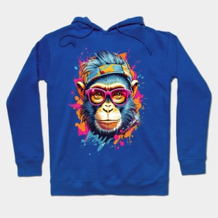 Cool Monkey in Glasses Hoodie